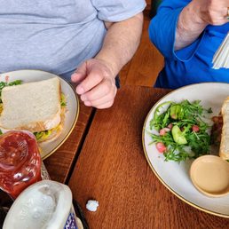 Steak Sandwich with fries & Chicken BLT with a salad. Steak Sandwich with fries & Chicken BLT with a salad.
