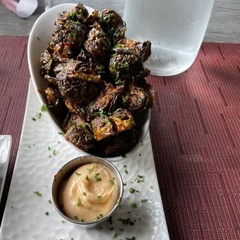 Moussaka Mediterranean Kitchen - Crispy Spiced Brussels Sprouts - Mediterranean Near Me - San Leandro, California