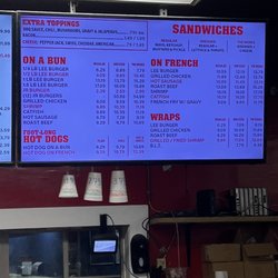 Lee's Hamburgers - Menu 1