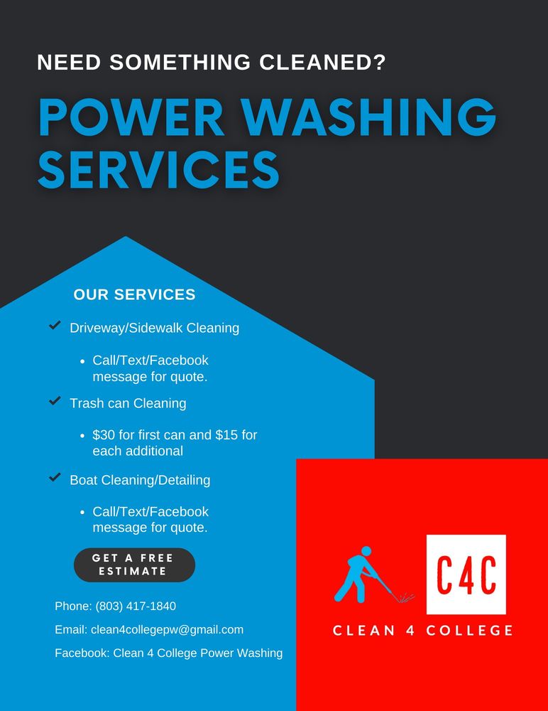 CLEAN 4 COLLEGE POWER WASHING Updated April 2024 Request a Quote