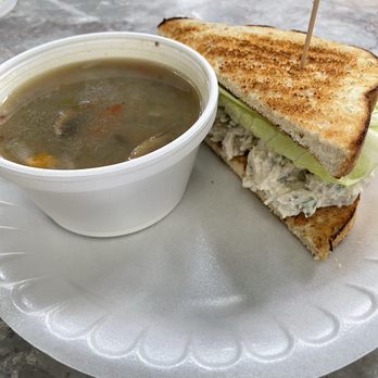 Wraps Delight - Today's special: mushroom soup & chicken salad sandwich - Sandwiches Near Me - Maitland, Florida