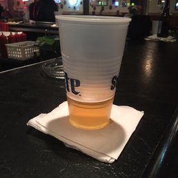 "2.50 drink special 20oz draft you keep the cup!" Um.....no one wants to keep this cup.....thanks... "2.50 drink special 20oz draft you keep the cup!" Um.....no one wants to keep this cup.....thanks...