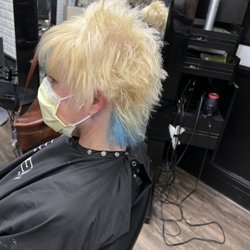 Hair by Tiffany - Platinum with blue pieces