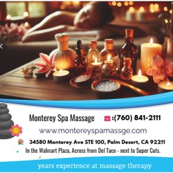 Monterey Spa Massage - Massage techniques are commonly applied with hands, fingers,
elbows, knees, forearms, feet, or a device...