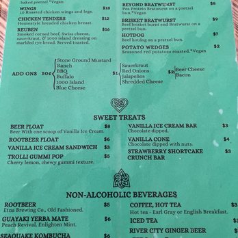 Mount Shasta Brewing - Food Menu. - Brewpubs Near Me - Weed, California