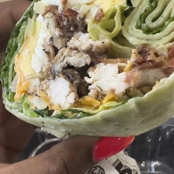 Main Dish Salad - Jerk Chicken Cobb Wrap - Salad Near Me - Fort Worth, Texas Main Dish Salad - Jerk Chicken Cobb Wrap - Salad Near Me - Fort Worth, Texas