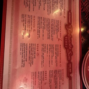 Fortunate Son - Menu - Chinese Near Me - San Diego, California