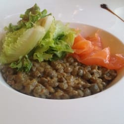 L'aparté - Lentille lait de coco et saumon fumé