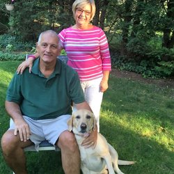MGB Pet Sitters - Mark and Dale with our Dog Cali