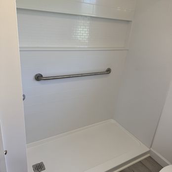 Tj’s Handyman Services - A shower pan and walls we installed. - Handyman Near Me Tj’s Handyman Services - A shower pan and walls we installed. - Handyman Near Me