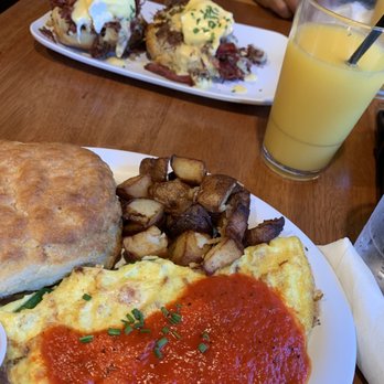 Ruby Slipper Pensacola - Spanish omelette & corned beef Benedict - Breakfast & Brunch Near Me - Pensacola, Florida