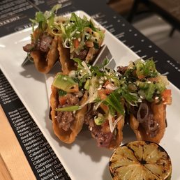 Korean Beef Crispy Tacos