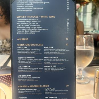 Duomo51 - Drink menu - Italian Near Me - New York, New York