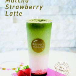Mr Green Bubble - Strawberry Matcha latte