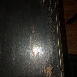 The damage when the blue tape was removed.