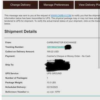 Carburetor Exchange - COD from Carbuerator Center with the unauthorized work fee plus the shipping fee. - Auto Parts & Supplies Near Me - El Monte, California Carburetor Exchange - COD from Carbuerator Center with the unauthorized work fee plus the shipping fee. - Auto Parts & Supplies Near Me - El Monte, California