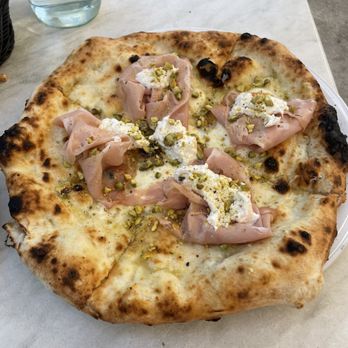 Doppio Zero Concord Veranda - Mortadella and burrata pizza with pistachios - Italian Near Me - Concord, California Doppio Zero Concord Veranda - Mortadella and burrata pizza with pistachios - Italian Near Me - Concord, California