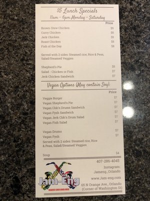 Menu photo 1 Jam Eng Orlando, FL