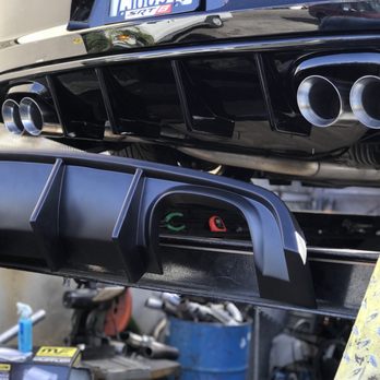 Empire Exhaust & Customs - Aftermarket Dodge Charger rear diffuser installation with new dual quad exhaust tips. - Auto Customization Near Me - Pomona, California
