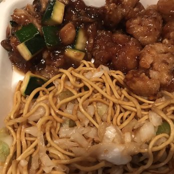 Panda Express - Orange Chicken and Mushroom Chicken with noodles - Chinese Near Me - Birmingham, Alabama Panda Express - Orange Chicken and Mushroom Chicken with noodles - Chinese Near Me - Birmingham, Alabama