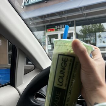 Jade Lounge - Black sugar Matcha with boba - Desserts Near Me - Tacoma, Washington