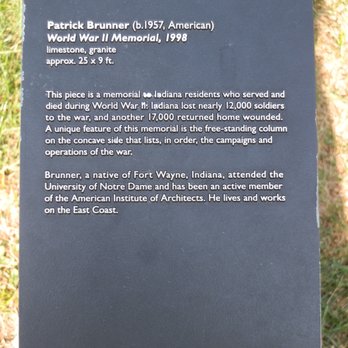 American Legion Mall - World War II Memorial by Patrick Brunner (1998) - Landmarks & Historical Buildings Near Me - Indianapolis, Indiana