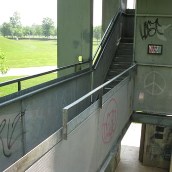 Mill Race Park - Beginning the climb up the observation tower. - Parks Near Me - Columbus, Indiana