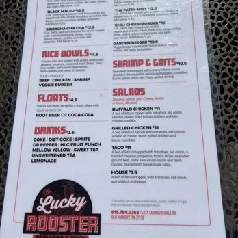 The Lucky Rooster - menu - Sports Bars Near Me - Old Hickory, Tennessee The Lucky Rooster - menu - Sports Bars Near Me - Old Hickory, Tennessee