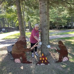 Patricia Lake Campgrounds - Trying to get a S'More....