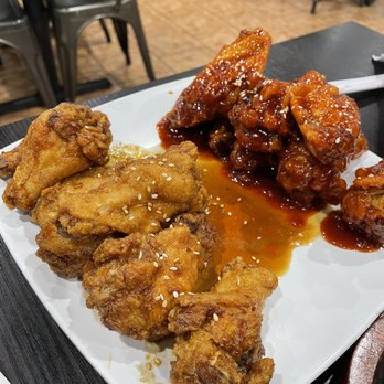 Sia Fusion Eatery - Chicken Wings (14 pcs) - 1/2 soy garlic 1/2 hot&sweet - Asian Fusion Near Me - Newark, California Sia Fusion Eatery - Chicken Wings (14 pcs) - 1/2 soy garlic 1/2 hot&sweet - Asian Fusion Near Me - Newark, California