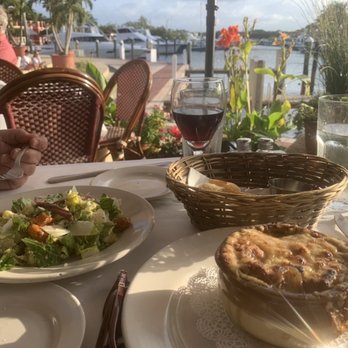 Cafe Des Artistes - French onion soup and Caesar Salad and a beautiful view - French Near Me - Jupiter, Florida