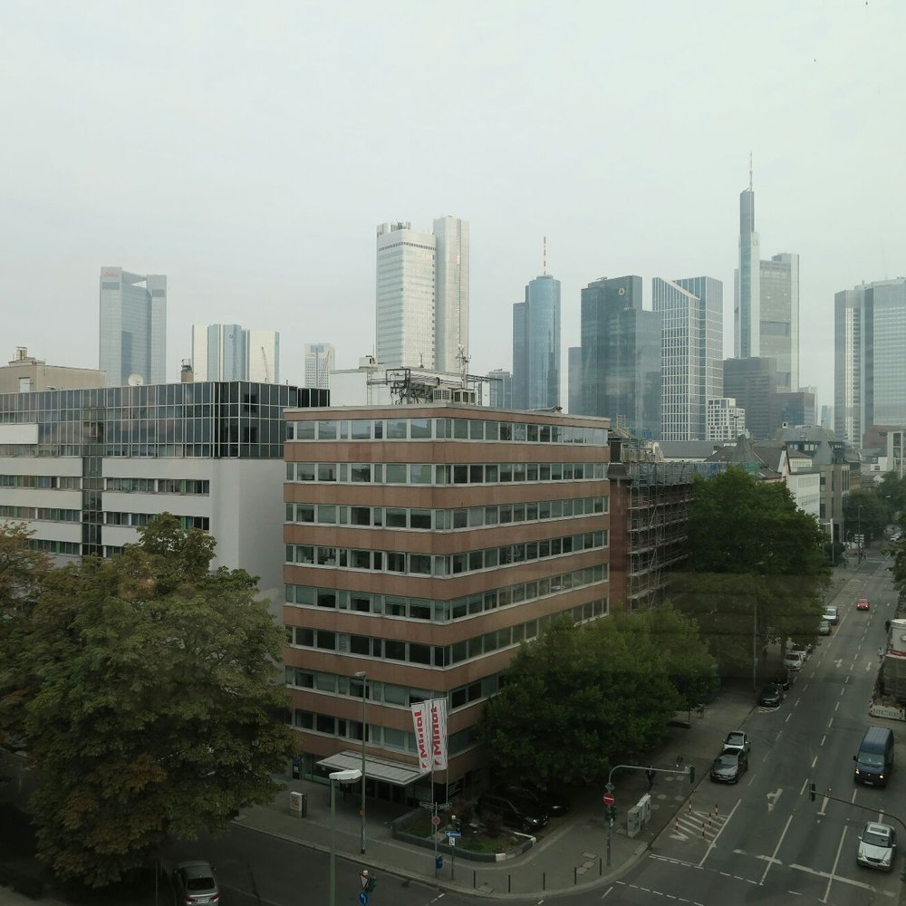 From the sixth floor.