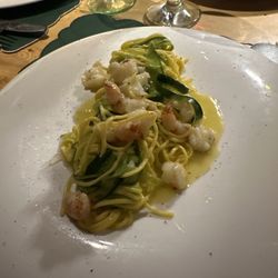 Pasticceria Ferretti - Spaghetti with lemon butter, zucchini and prawns