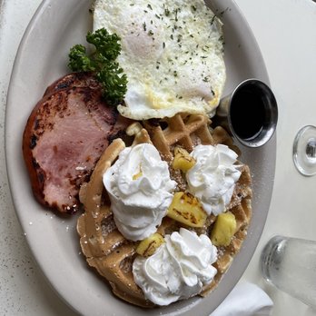 EJ's Bayfront Cafe - Naples - Monkey waffle platter, delicious - New American Near Me - Naples, Florida EJ's Bayfront Cafe - Naples - Monkey waffle platter, delicious - New American Near Me - Naples, Florida