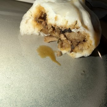 Hidden Dumpling House - Landpark - Inside of the braided pork and mushrooms bun - Chinese Near Me - Sacramento, California