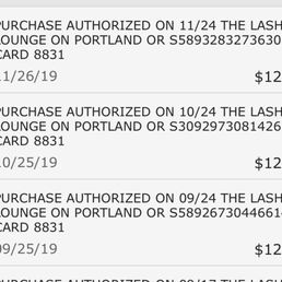 Fraudulent charges