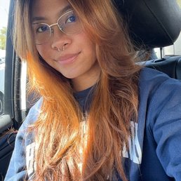 long layers + curtain bangs