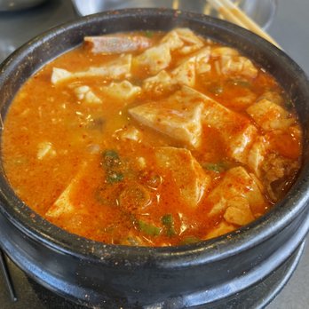 Tofu Plus - Seafood and beef tofu soup - spicy - Korean Near Me - Cupertino, California Tofu Plus - Seafood and beef tofu soup - spicy - Korean Near Me - Cupertino, California