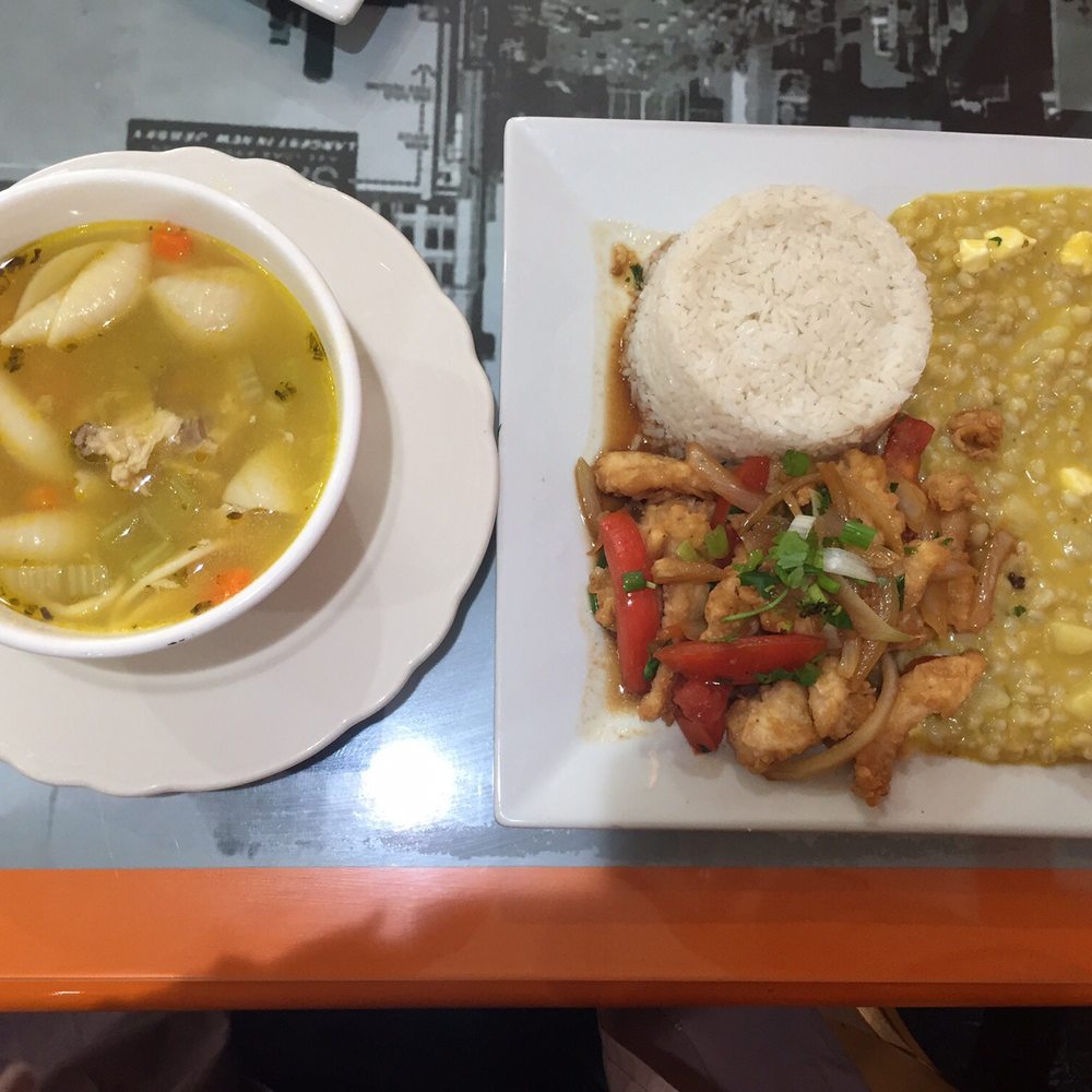 El Eden Pruvian Restaurant - a bowl of soup and a plate of rice - Latin American Near Me - Newark, New Jersey El Eden Pruvian Restaurant - a bowl of soup and a plate of rice - Latin American Near Me - Newark, New Jersey