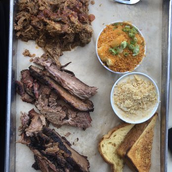 Del's Hideout - DC's Sampler. Double brisket instead of chicken. Mac n cheese and cream corn. - Barbeque Near Me - San Diego, California Del's Hideout - DC's Sampler. Double brisket instead of chicken. Mac n cheese and cream corn. - Barbeque Near Me - San Diego, California