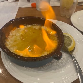 Kostas Grill - Flaming cheese- loved this! - Greek Near Me - Tuckerton, New Jersey