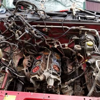A Plus Towing & Repair - Nissan Xterra after the heads were removed. - Towing Near Me - Salisbury, North Carolina A Plus Towing & Repair - Nissan Xterra after the heads were removed. - Towing Near Me - Salisbury, North Carolina