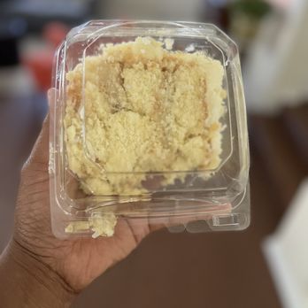 Jongewaard's Bake n Broil - Coconut Pineapple Cake  Looks like the dumped they last slice on me. No presentation at all!  07-07-2022 - American Near Me - Long Beach, California