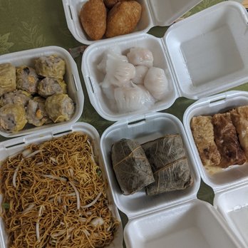 Dim Sum King - Ham sui gok, siu mai, har gow, lo mai gai, and the beancurd tofu skin I forgot but it's so good... , And the chow mein lol - Dim Sum Near Me - El Monte, California Dim Sum King - Ham sui gok, siu mai, har gow, lo mai gai, and the beancurd tofu skin I forgot but it's so good... , And the chow mein lol - Dim Sum Near Me - El Monte, California