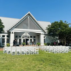 Williamsburg Community Building - Front of building after a ceremony.