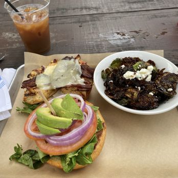 Piggy's Kitchen & Bar - Crispy Brussel Sprouts Classic burger - Breakfast & Brunch Near Me - Houston, Texas Piggy's Kitchen & Bar - Crispy Brussel Sprouts Classic burger - Breakfast & Brunch Near Me - Houston, Texas