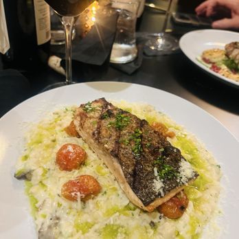 The Gibson - Primivera risotto with salmon - American Near Me - Dallas, Texas