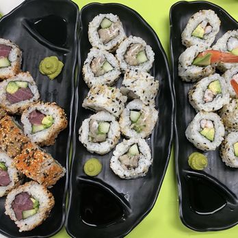 Maido Sushi Cafe - Sushi fresh and delicious, we shared 3 rolls, ahi tuna, hamachi and steamed shrimp. - Sushi Bars Near Me - Marina, California