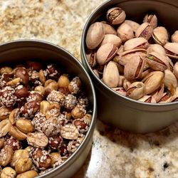 Aladdin Nut House - Sesame peanuts and lemon pistachios.