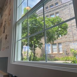 Looking out from our table